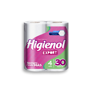 HIGIENOL PAPEL HIGIENICO EXPORT PANAL 30M X 4 UN